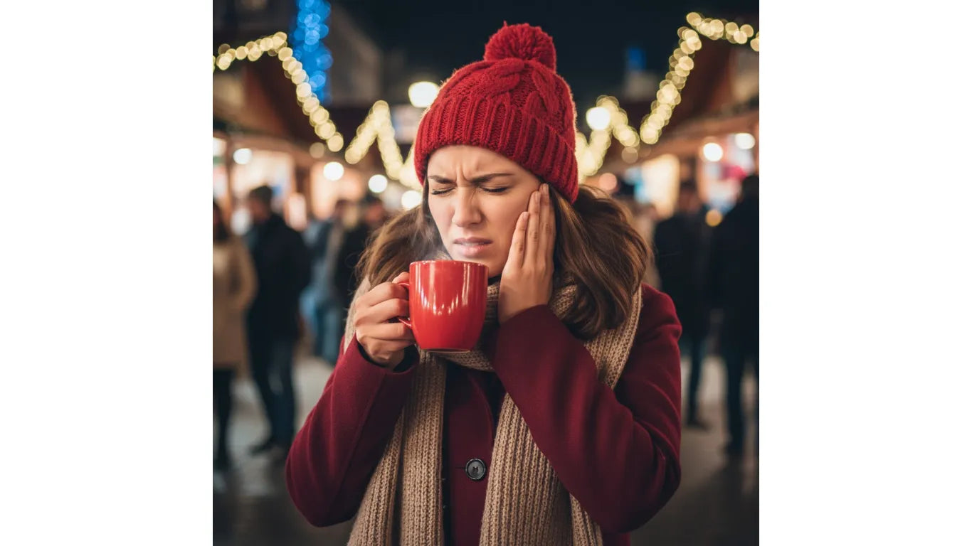 Glühwein, gebrannte Mandeln & dieser stechende Schmerz – warum empfindliche Zähne mir den Weihnachtszauber