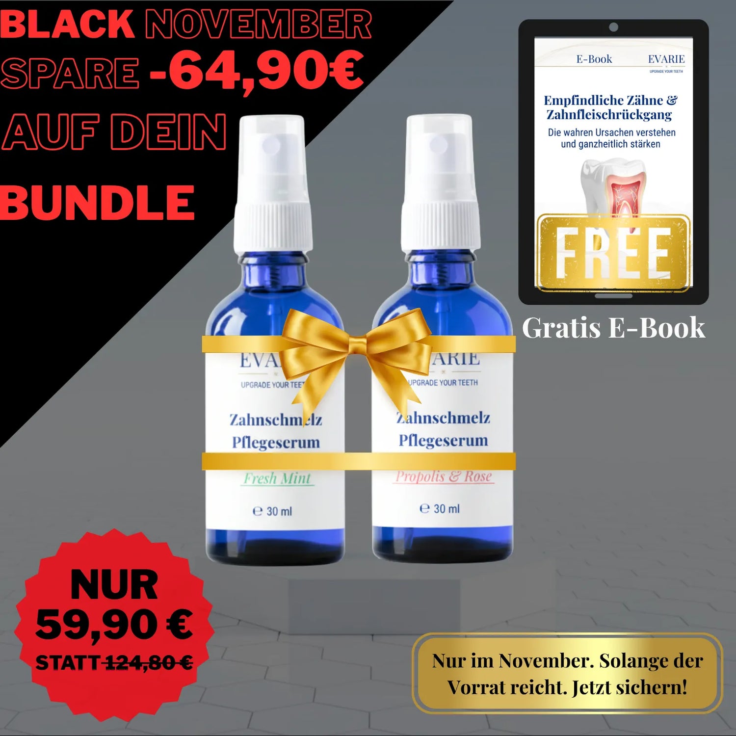 Dual Action Bundle - Zahnschmelz Pflegeseren + gratis E-Book